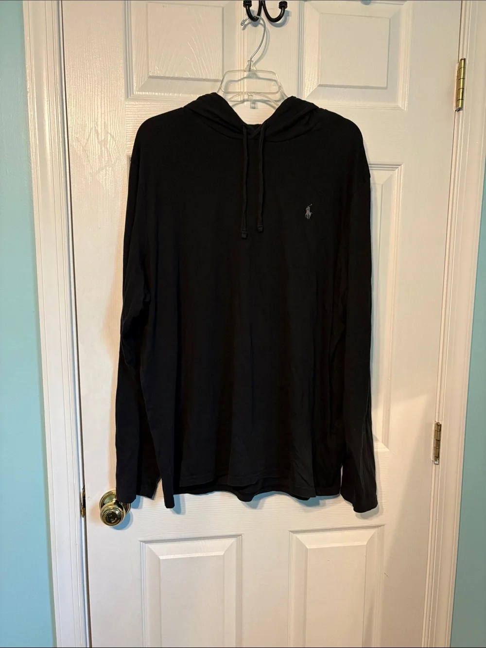 Polo by Ralph Lauren Black Hooded Long Sleeve Tee